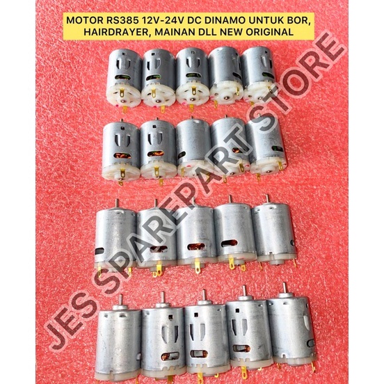 Model Baru MOTOR RS385 12V-24V DC Dinamo untuk Bor, Hairdryer, DLL NEW ORIGINAL Grosir
