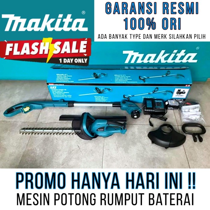 Mesin potong rumput MAKITA 2 baterai cordless brush cutter APR JAPAN