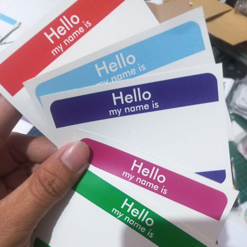 

sticker hello my name is taging graffiti