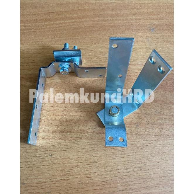 Pivot Engsel Pintu Lipat Aluminium Atas Dan Bawah Polos Tanpa Merek