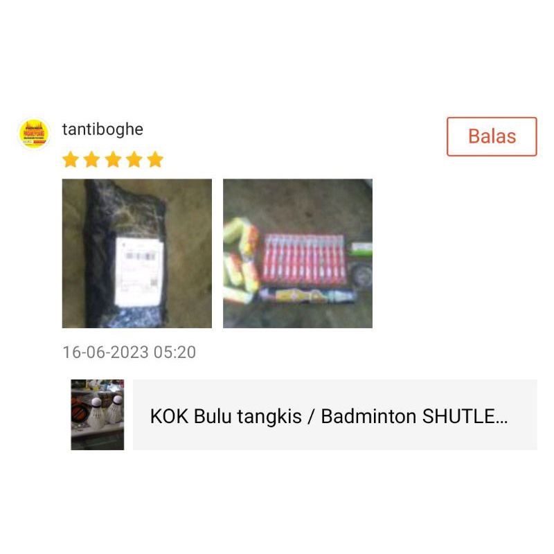 (isi12pcs) New Kok Bulutangkis Kock Badminton SHUTLECOCKS Murah Grosir 1 Slop Isi 12 pcs Bukan Bekas/Alat Olahraga Kok Bulu Tangkis