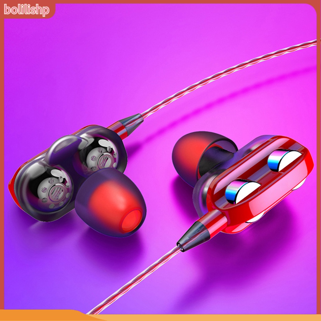 &lt;Bolilishp&gt; A4 Earphone In Ear Heavy Bass Universal Bahan Plastik Ringan