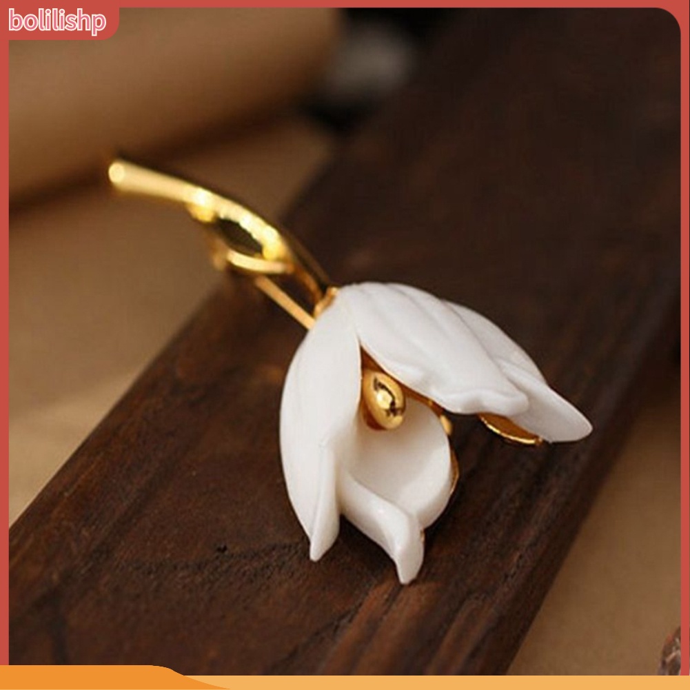 &lt;Bolilishp&gt; Pin Bros Bentuk Bunga Tulip Gaya Elegan Untuk Wanita