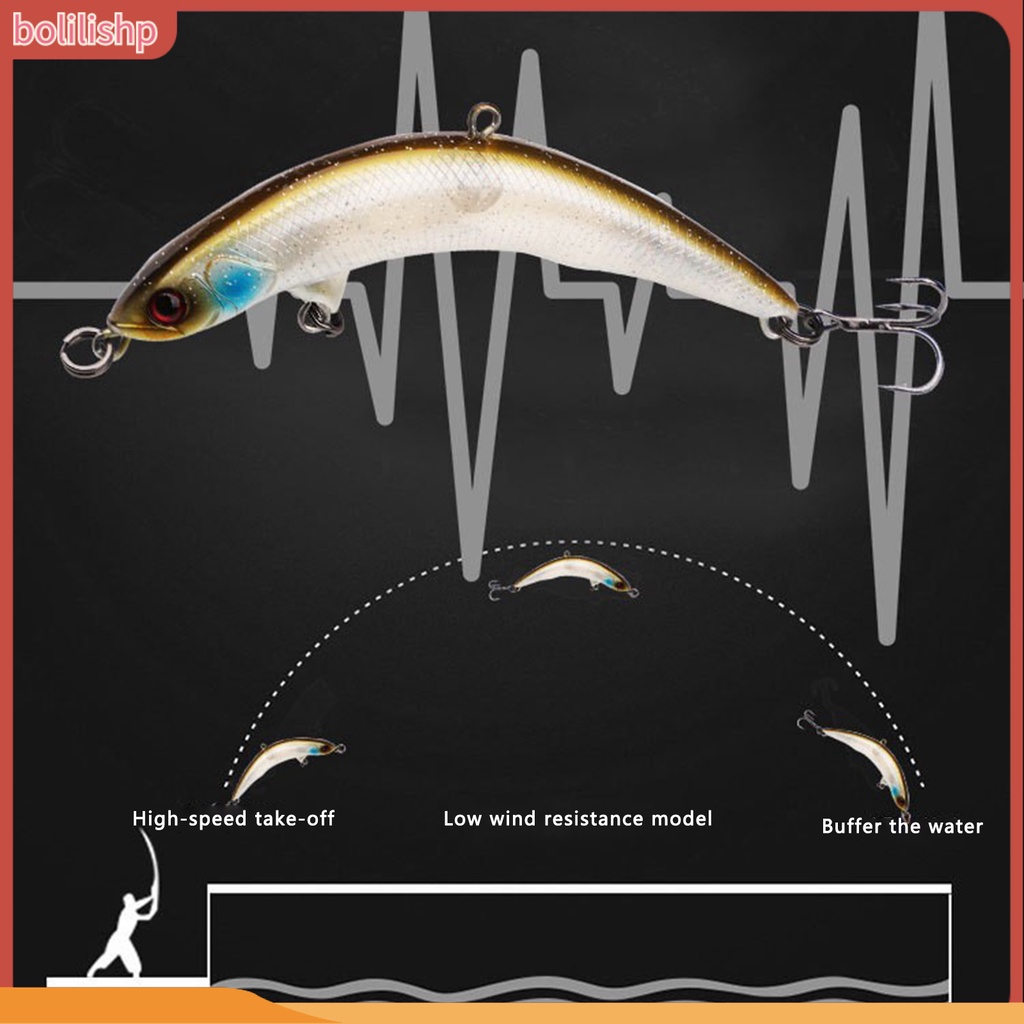 [Bolilishp] pancing Umpan 3D Simulasi Mata Tahan Angin Rendah Kebisingan Diinduksi Topwater Fish Swimbait Dengan Kait Tajam Bercabang Tiga Untuk Air Asin Air Tawar