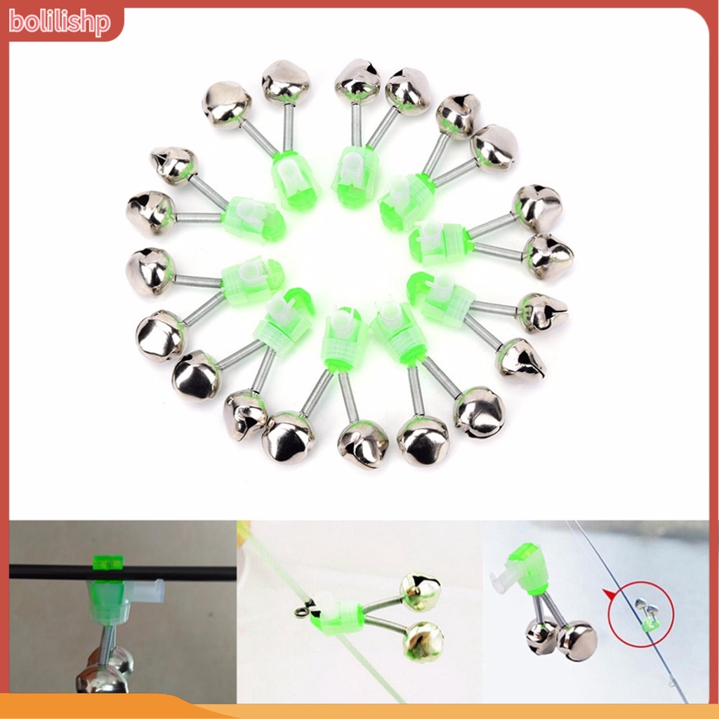 [Bolilishp] 10pcs Bel Alarm Memancing Dual Lonceng Desibel Tinggi Sensitif Mini Laut Pancing Gigit Alarm Bell Angling Persediaan