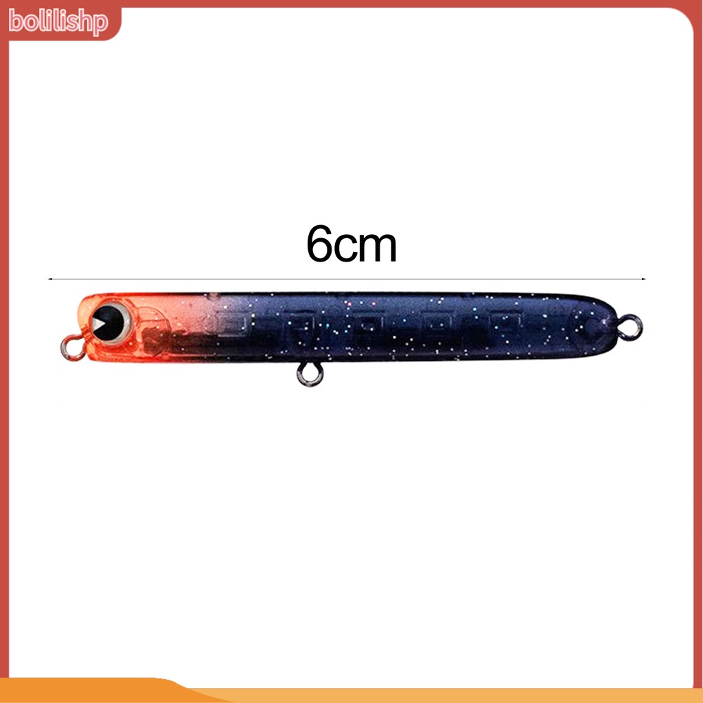 [Bolilishp] 6cm/4.8g Mikro Pensil Umpan 3D Simulasi Fisheye Tajam Kait Simulasi Angling Tenggelam Pensil Mikro-object Umpan Memancing Luar Ruangan