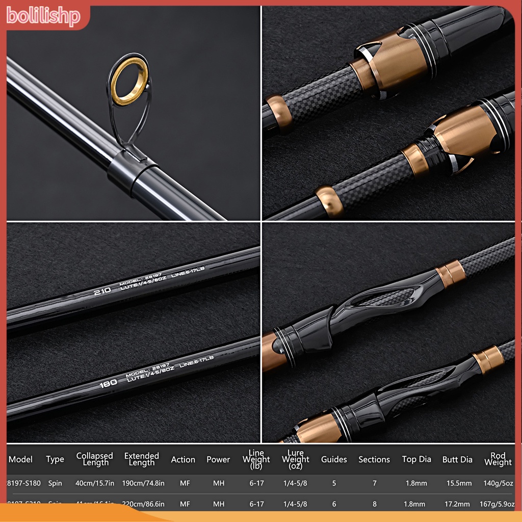 [Bolilishp] leo Lure Rod Telescopic Kokoh Memancing Outdoor Ultra Ringan Karbon Portable Marine Fishing Rod Alat Pancing