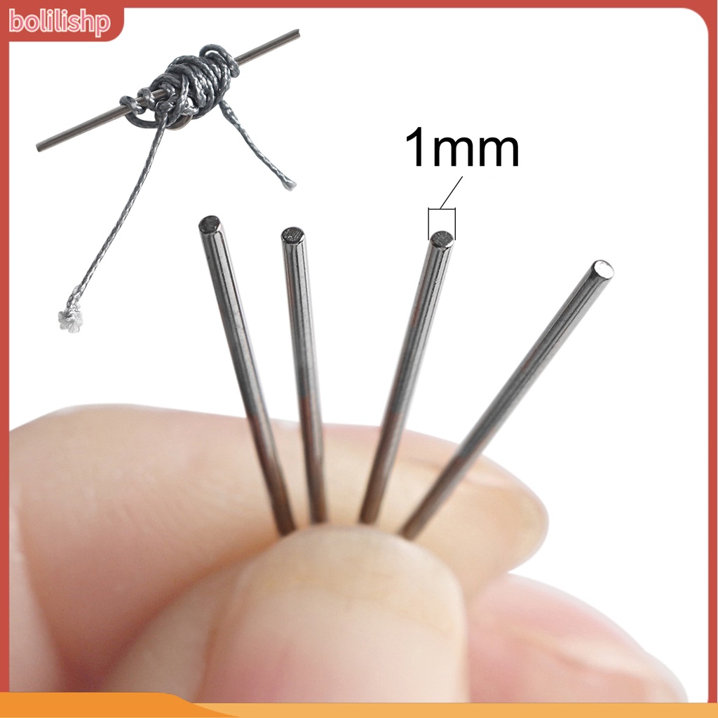 [Bolilishp] 10pcs Pin Umpan PE Garis Stabilitas Tinggi Anti Karat Reusable Profesional Umpan Memperbaiki Stainless Steel Tiang Tangan Perak Carp Bighead Carp Lure Partikel Stop Jarum Peralatan Memancing