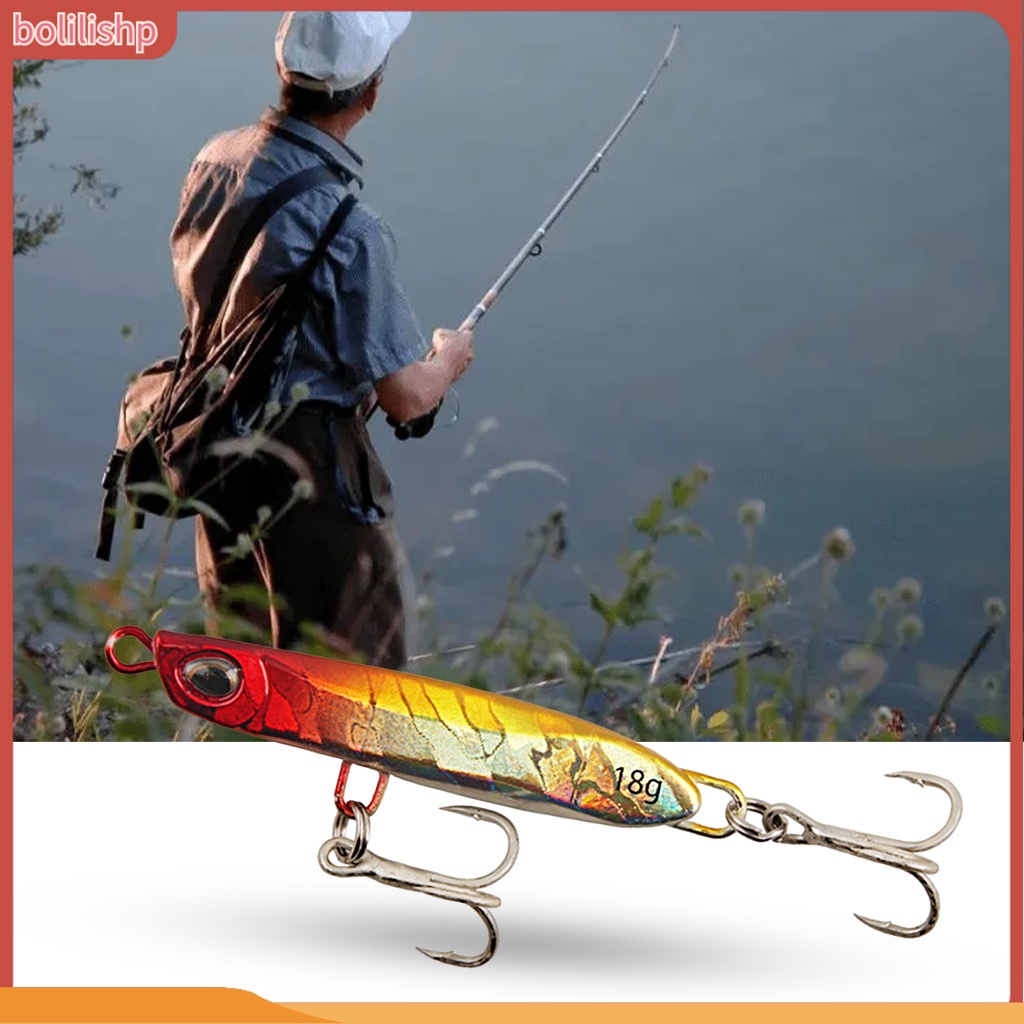[Bolilishp] 18g/5.9cm Umpan Umpan Ikan Penembus Kuat Tajam Hidup Simulasi Warna-Warni Bentuk Ikan Tenggelam Bantu Kait Untuk Memancing