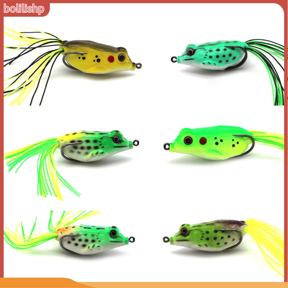 &lt;Bolilishp&gt; Umpan Pancing Soft Bait Bentuk Katak Imitasi Panjang 6cm Berat 12g