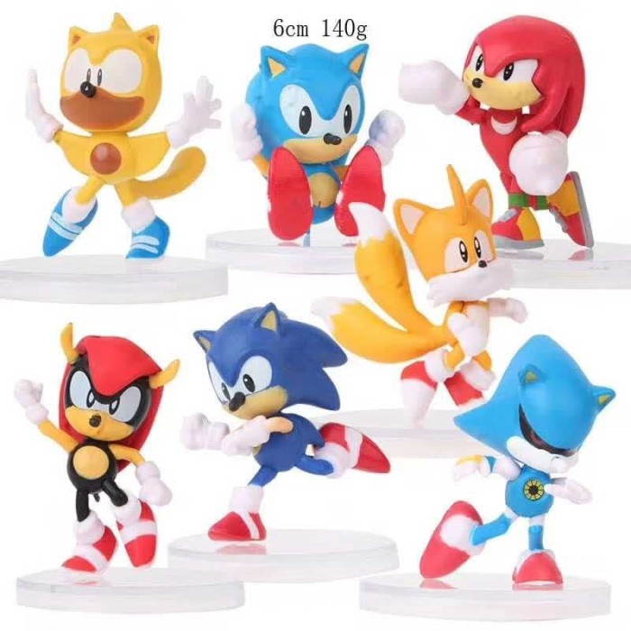 

action figur super sonic pajangan miniatur cake topper kue figurin qab03