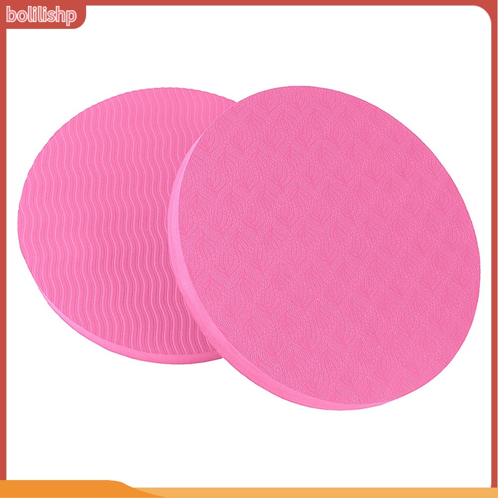 &lt;Bolilishp&gt; 2pcs Bantalan Pelindung Siku / Lutut Bahan Tpe Untuk Yoga / Fitness / Plank / Gym