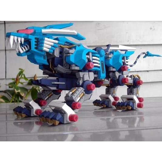 DIY Papercraft Pola ZOIDS RZ-028 Blade Liger Jasmine Paper Color