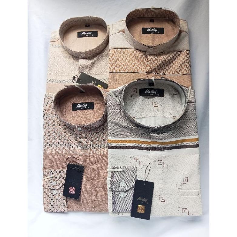 New Kemko Harley, Kemeja Koko Pria Lengan Panjang Dewasa