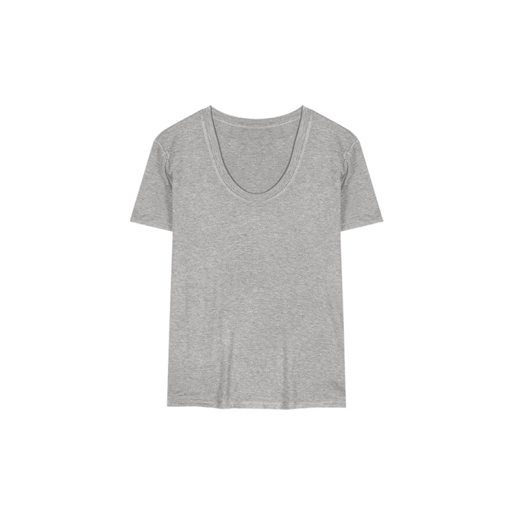 Red Bagian Tipis Leher U Lengan Pendek Atasan Wanita Musim Panas 2023 Baru All-Match Murni Keinginan Slim Merah Muda kasual T-shirt