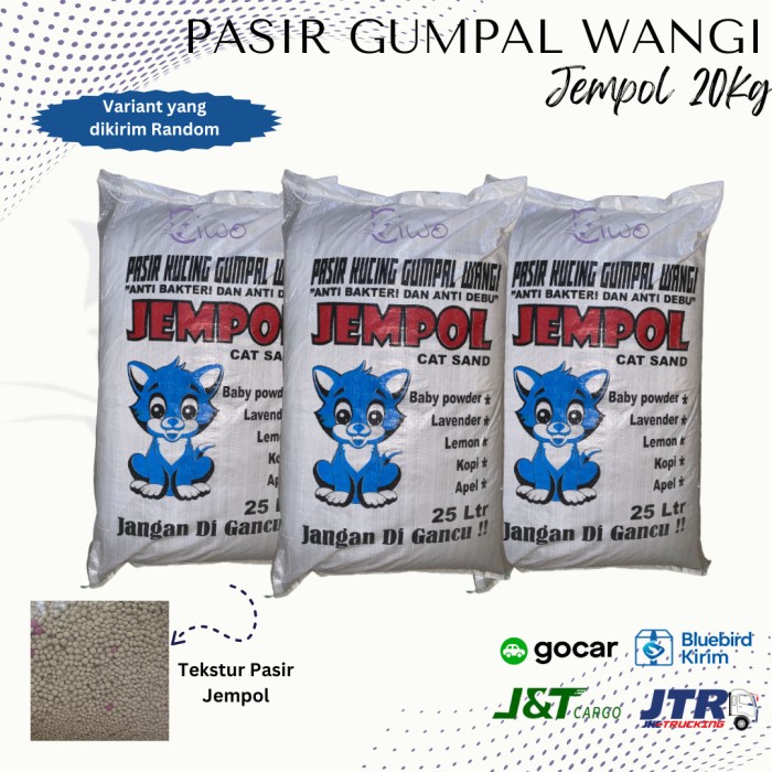 DISKON SPESIAL EKSPEDISI PASIR GUMPAL KUCING PASIR JEMPOL 25LT 25LT 20KG 20KG TERMURAH