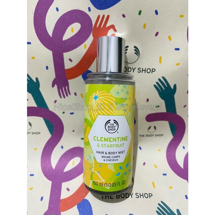 Terlaris The Body Shop Clementine And Starfruit Hair And Body Mist