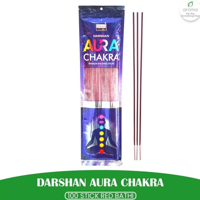 Kualitas terbaik] Dupa India (Aromaterapi) Red Bathi - Darshan Aura Chakra