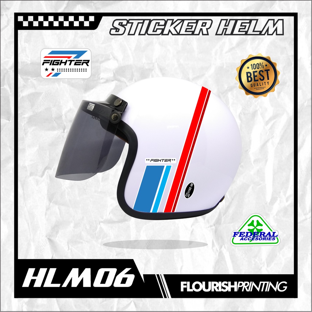 STICKER HELM / HELEM JADUL SERIES 7 ( FIGHTER SERIES )