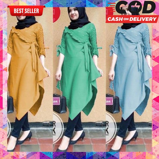 Damai Fashion Jakarta Baju Wanita Tunik Muslim Standafind Fy Za Tunix Selina Kotak Red Ro Tu  Oscar 