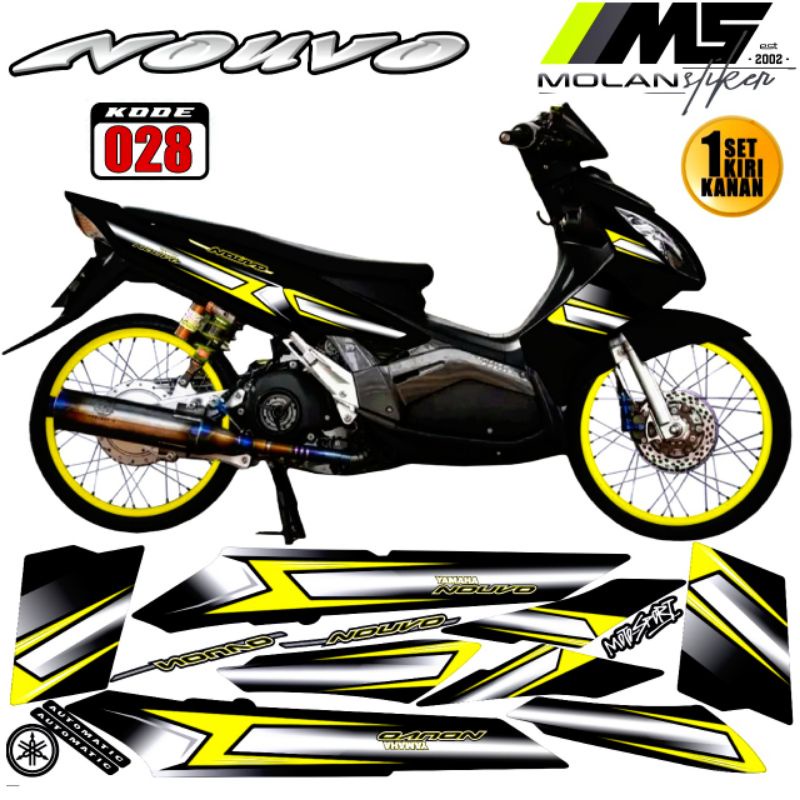 Decal Sticker Striping Variasi Nouvo Z - Nouvo Mx - Yamaha Nouvo Z 110 2005-2006-2007-2008 - Yamaha 