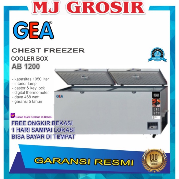 Gea Ab 1200 Chest Freezer Box 1200 L Lemari Pembeku 1200 Liter