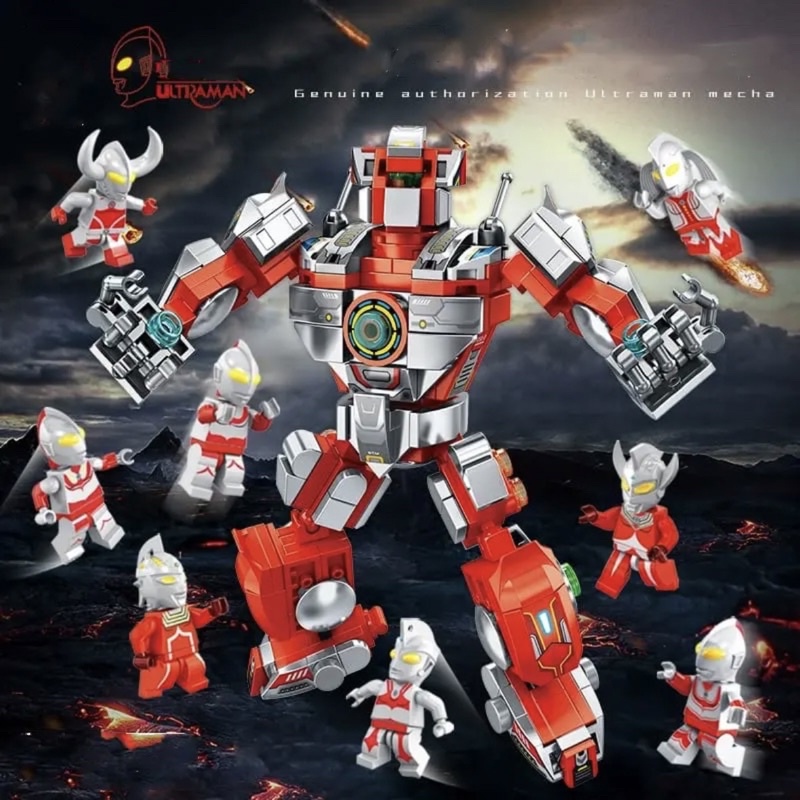 MAINAN ANAK 8iN1 LEGO BRICK SUSUN DIY PESAWAT SPACE ROKET ROBOT ULTRAMAN EDUKASI DIY ROBO FIGURE TRANSFORMER MOBIL PESAWAT KE ROBOT TOY KID BOY GIRL