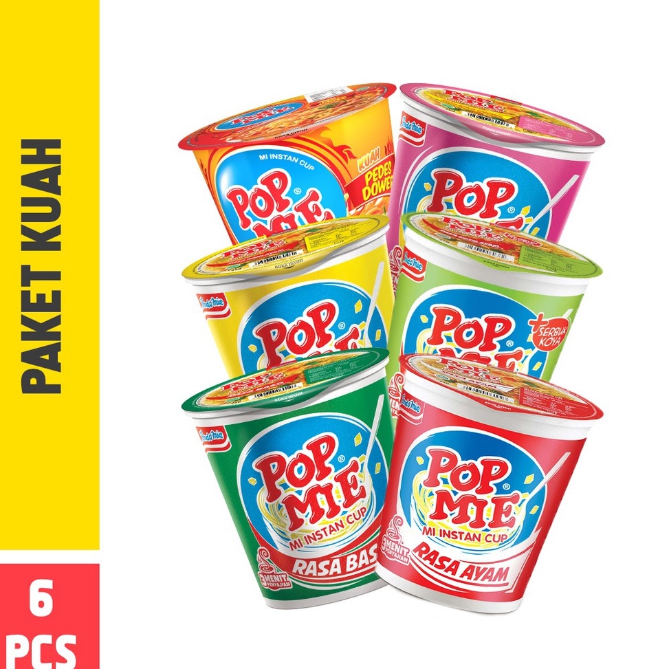 

[KODE 6QWOD] Pop Mie Paket Kuah 6pcs 450gr
