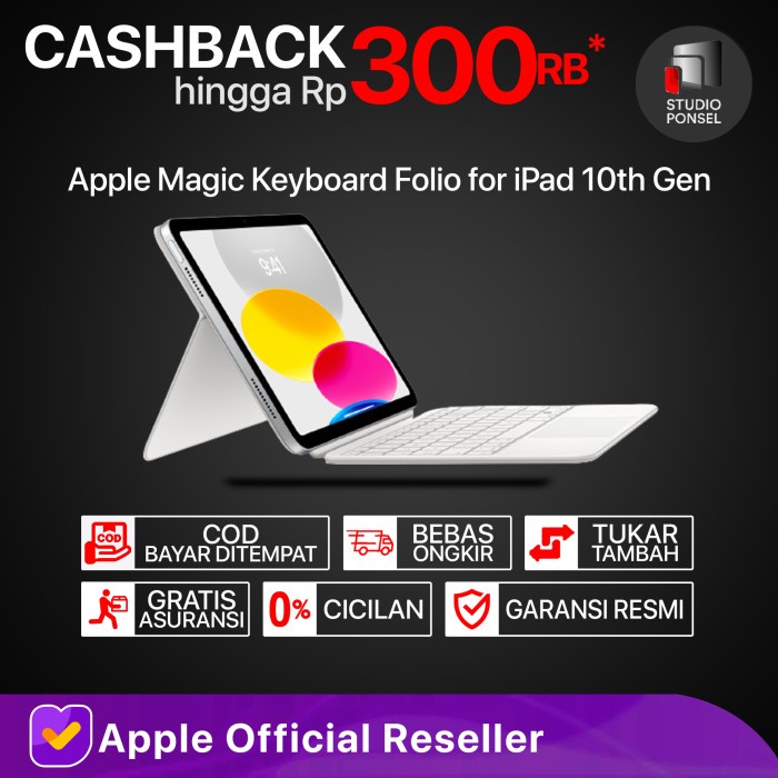 Terlaris Apple Magic Keyboard Folio For Ipad 10Th Generation Ipad 10