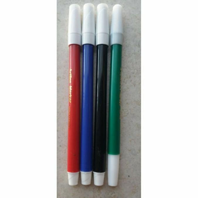 

`````````] spidol kecil Artline snowman marker pencil type warna merah biru hitam