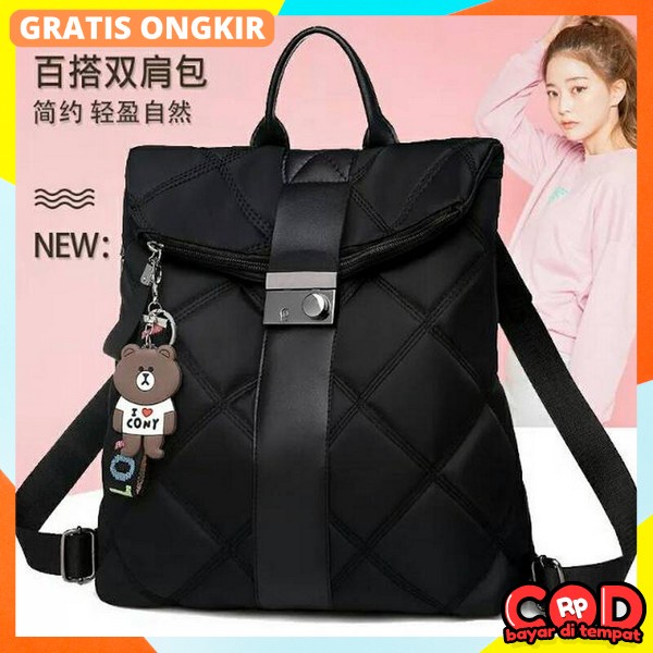 Rangsel Import Premium Backpack Muat Banyak Terbaru Tas Wanita Dewasa Ransel Kerja Kantoran Rancel W