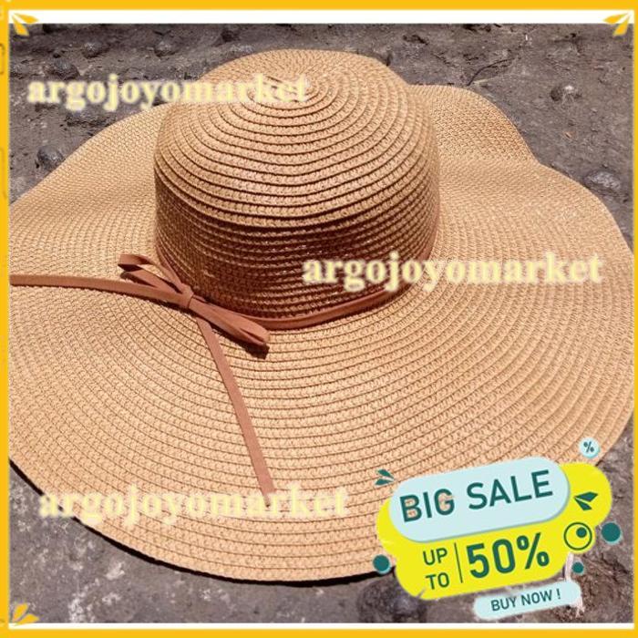 TOPI PANTAI ANYAMAN ROTAN  TERMURAH