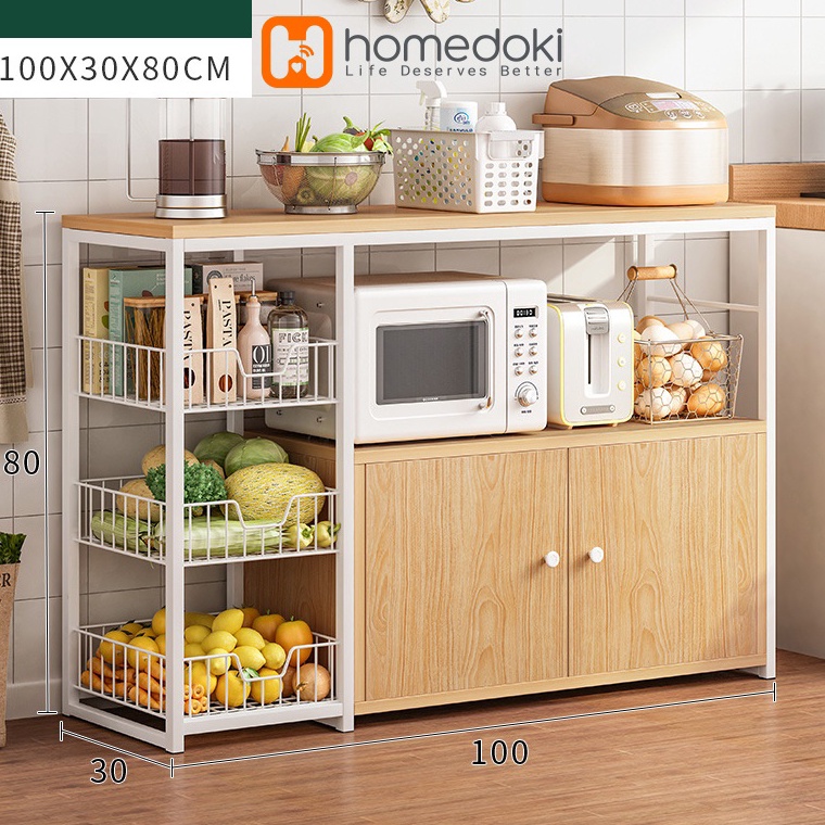 Langsung kirim. Homedoki Rak Oven Microwave/ Rak Oven/ Kitchen Rack/ Rak Microwave/ Rak Bumbu/ Kitch