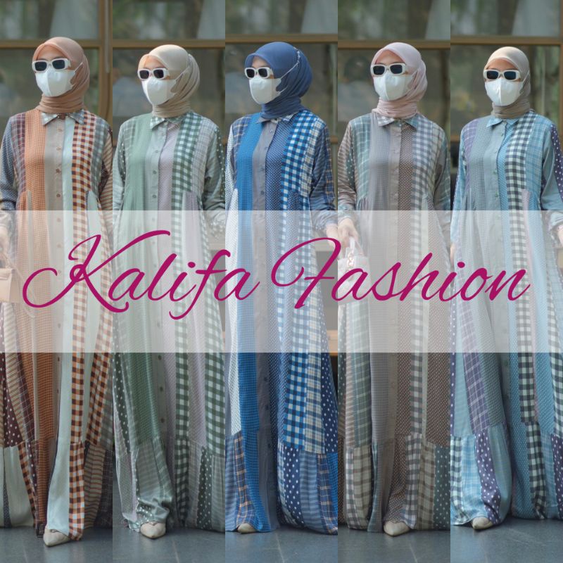 Mozza Dress by Dlovera D'lovera / Dress Katun / Dress Syari / Gamis Outer / Dress Outer / Dress Dlov