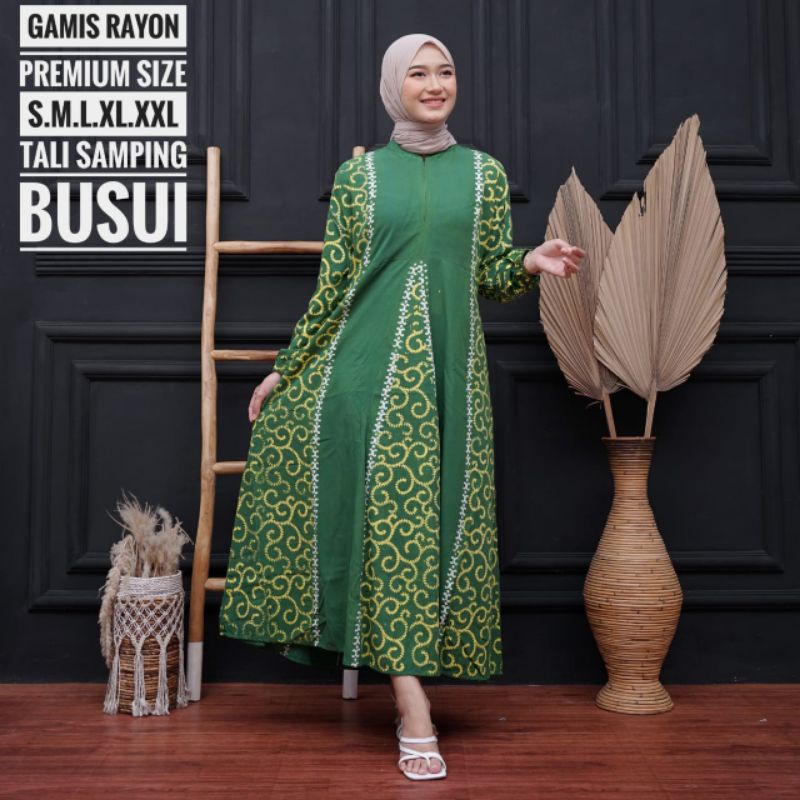 GAMIS TWILL SUPER ADEM | ABSTRAK MALAMAN | RESLETING DEPAN BUSUI