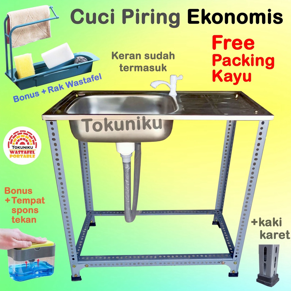 berkualitas Wastafel Portable Bak Cuci Piring Portable Tempat Cuci Piring Panjang Wastafel Cuci Piri