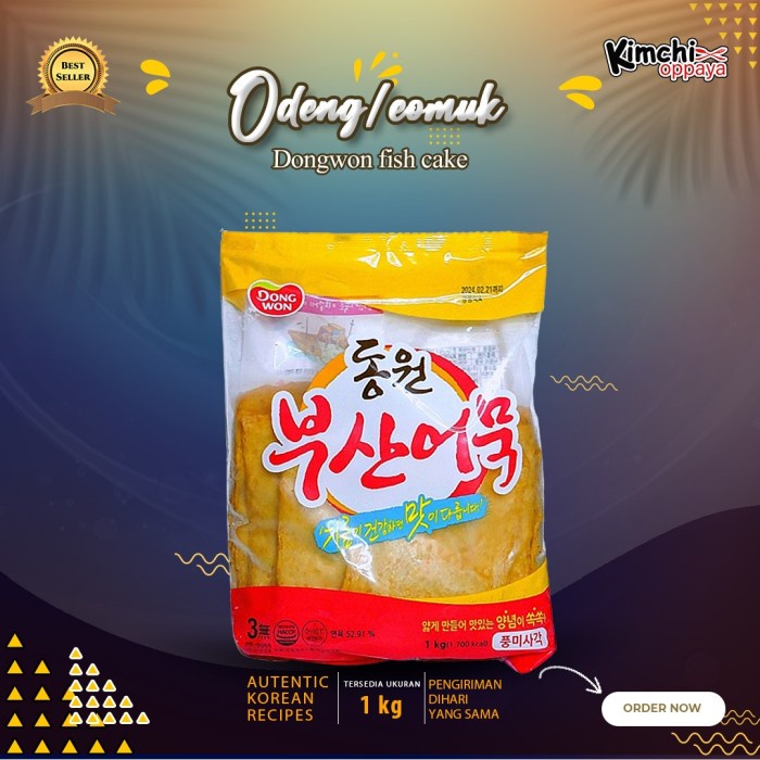 

Dongwon Fish Cake Eomuk Korean Odeng- Otak Otak Korea 1Kg Odeng Korea