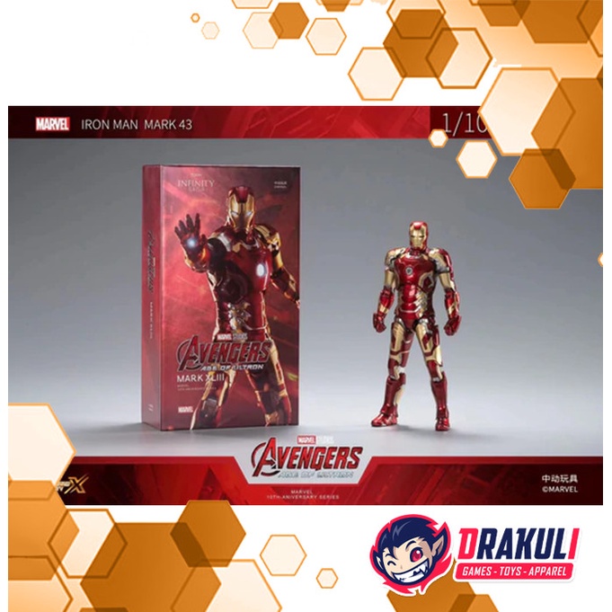 HOT SALE ZD TOYS AVENGERS AGE OF ULTRON 1/10 IRON MAN MARK 43 / MARK XLIII TERLARIS