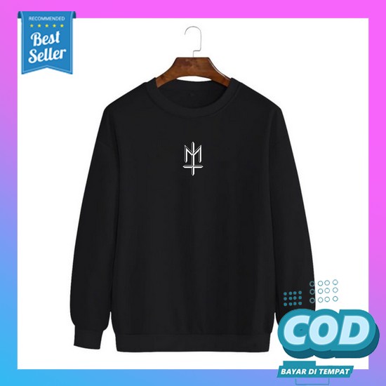 Kaos Klambi Pria Sweater Sweter Distro Crewnek Cowok Atasan Santai Mot Baju Sweater Mtnl Real Pict /