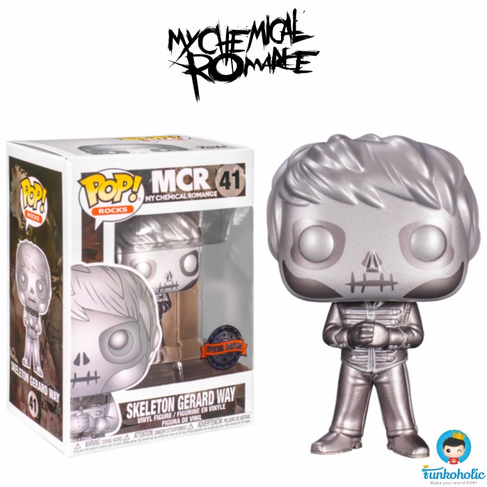 Funko Pop My Chemical Romance - Skeleton Gerard Way Platinum Metallic