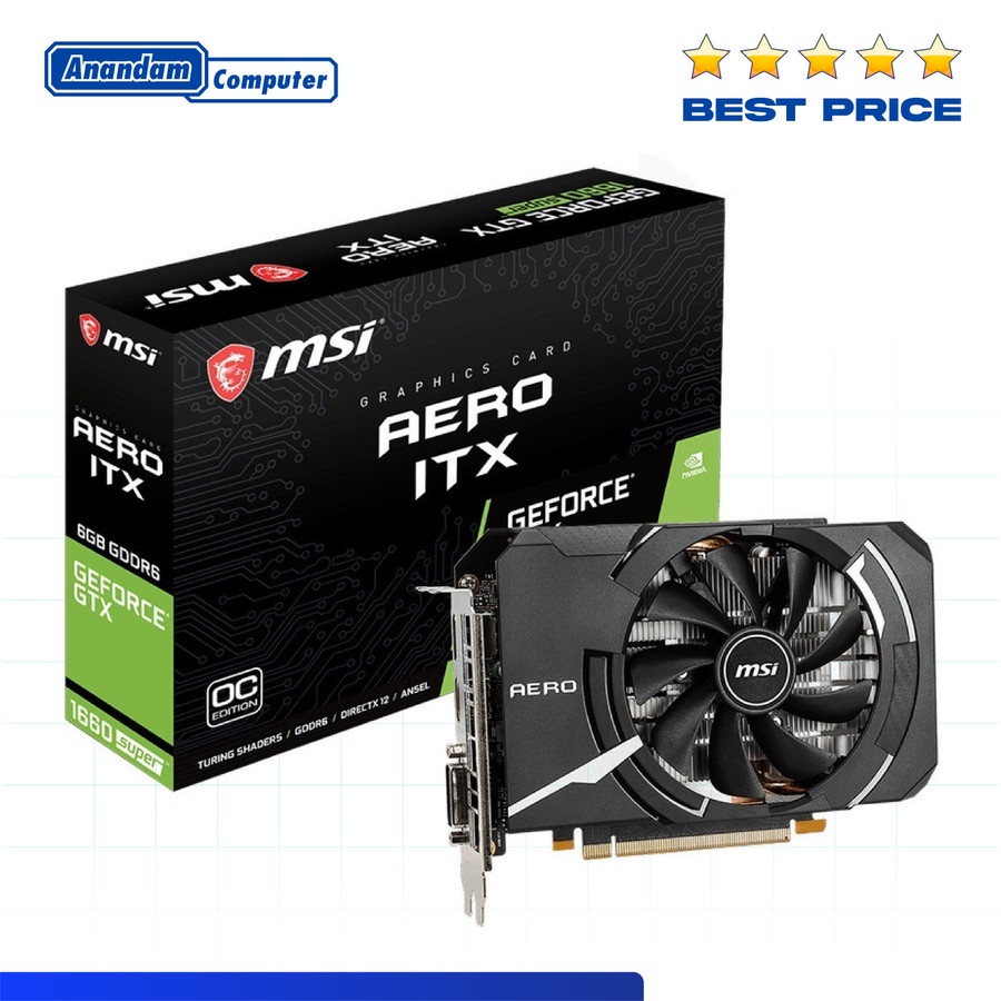 VGA MSI Geforce GTX 1660 Super Aero ITX OC 6GB DDR6