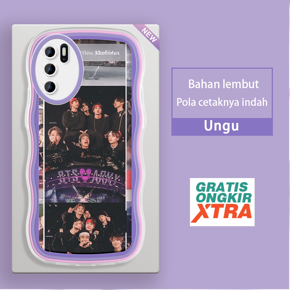 Mulia OPPO A15 A15S A16 A16S A16K A16E A17 A17K A31 A33 2020 A39 A36  Casing Ponsel  Pola Konser BTS