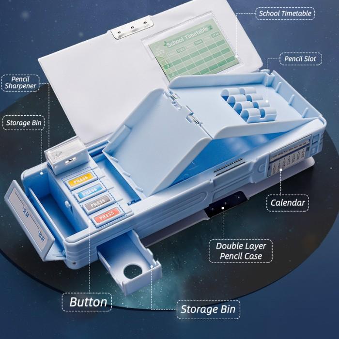 

Kotak Pensil Pola Kartun Lapisan Ganda Tunggal Dengan Rautan Kapasitas