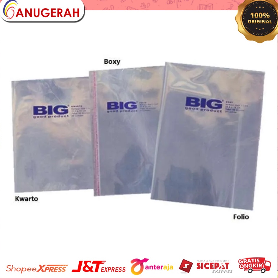 

[KODE PRODUK RHV9E4677] BIG SAMPUL PLASTIK OPP QUARTO, BOXY, LKS, FOLIO