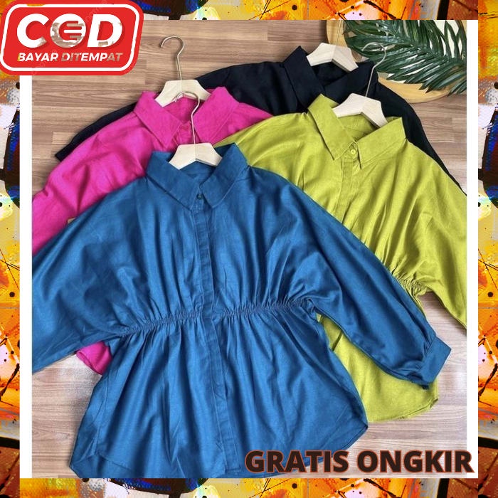 Blous Pesta Mewah Blus Perempuan Import Bluse Polos Blouse Korean Style Baju Atasan Wanita Terbaru W