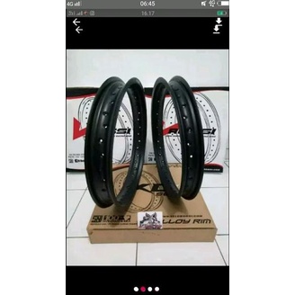 Velg sepasang depan belakang merek rossi ukuran 160 - 185 ring 18 warna hitam