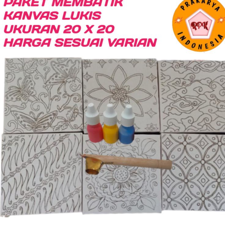 

iy❇Ready➨ Kanvas 20x20 paket batik H85