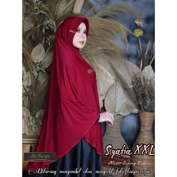 JILBAB DAILY INSTAN JERSEY SUPER PET ANTEM PRESS GOLD JUMBO SYARI UKURAN XXL ALFAEZYA BY BUNYAMIN