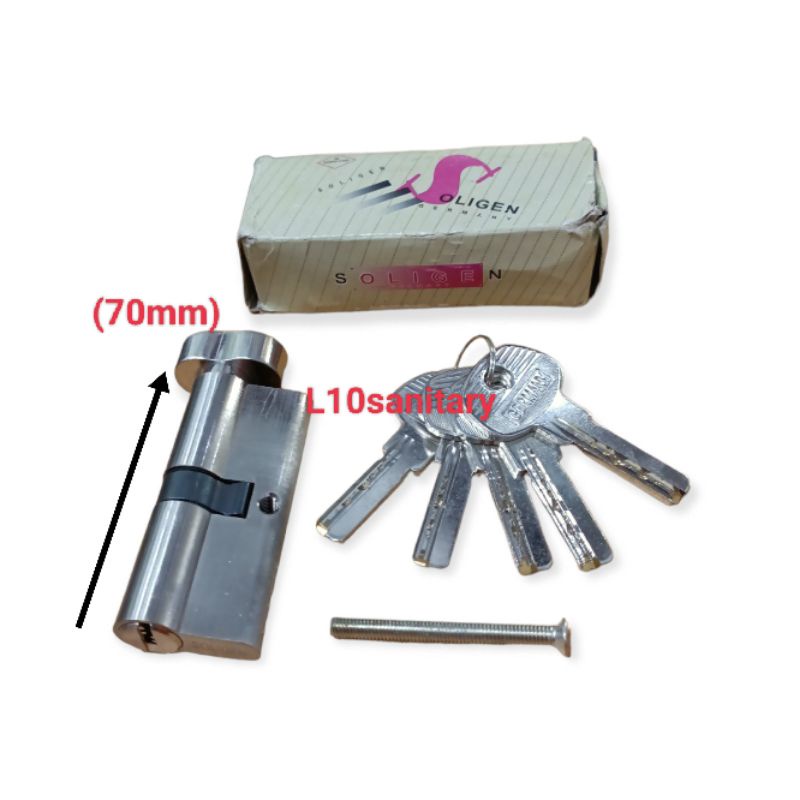 Silinder Kunci KNOP PUTAR Panjang 70mm 7cm SOLIGEN / Kunci Isi Silinder Knop 70mm SOLIGEN