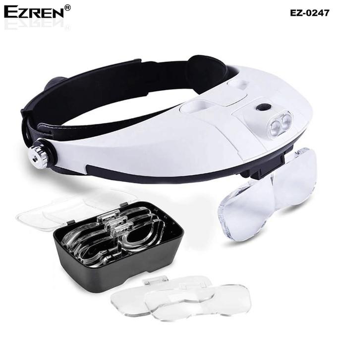 

Ezren MG81001 LED Headband Magnifier Lensa Kaca pembesar Topi